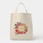 Tote Bag Personnalisé Hawaï Tropical Floral Splash (Dos)