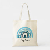 Tote Bag Personnalisé hiver Arc-en-ciel Noël à (Dos)