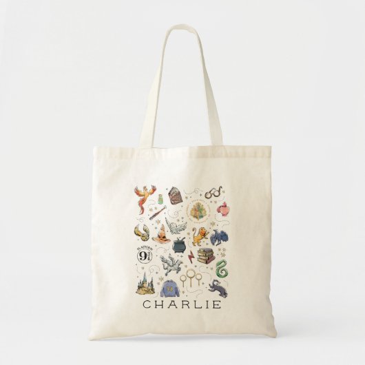 Tote Bag Personnalisé | Icônes HARRY POTTER™ (Devant)