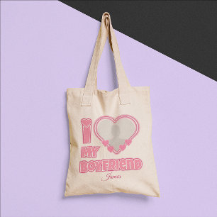 Tote Bag Personnalisé J'aime mon petit ami – Ajouter une ph