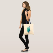 Tote Bag Personnalisé, jolie musique Turquoise Treble Clef (Devant (modèle))