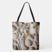Tote Bag Personnalisé : Latte Art Abstrait Personnalisé Fou (Dos)