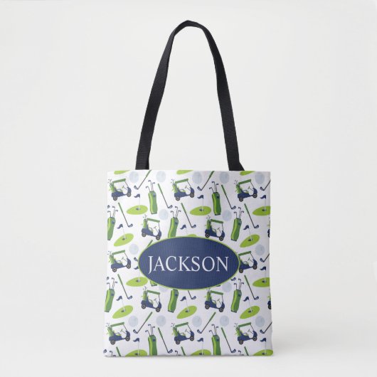 Tote Bag Personnalisé Marine & Green Golf (Devant)
