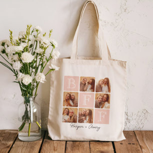 Tote Bag Personnalisé Meilleur Amis Forever 6 Photo Collage