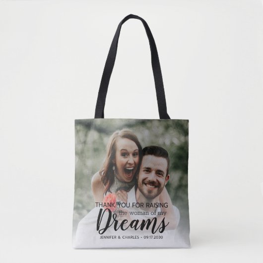 Tote Bag Personnalisé Mère de la mariée Merci Mariage photo (Devant)