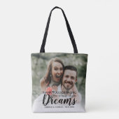 Tote Bag Personnalisé Mère de la mariée Merci Mariage photo (Dos)