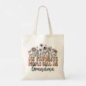 Tote Bag Personnalisé Mes Favoris Les gens m'appellent gran (Dos)