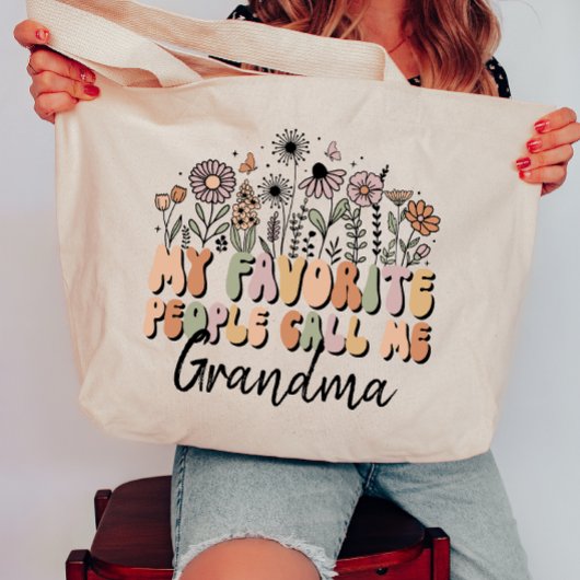 Tote Bag Personnalisé Mes Favoris Les gens m'appellent gran
