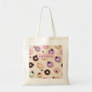 Tote Bag Personnalisé Mignon Automne Halloween Donut Spider
