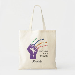 Tote Bag Personnalisé NE PAS MESS AVEC LA FILLE STEM