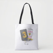 Tote Bag Personnalisé Noir Appréciation de l'enseignant de  (Devant)