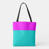 Tote Bag Personnalisé Nom Funky Coloré Chat Violet Turquois (Dos)