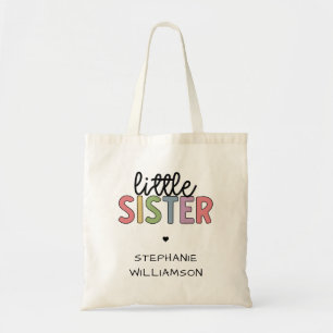 Tote Bag Personnalisé Nom Little Sister Cute Personnalisé