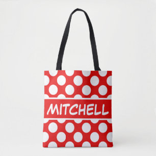 Tote Bag Personnalisé Red Polkadot CP