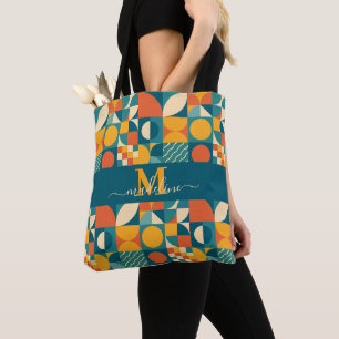 Tote Bag Personnalisé Retro géométrique coloré