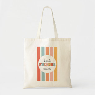 Tote Bag Personnalisé Retro Meilleurs Amis BFFs Mete Bestie