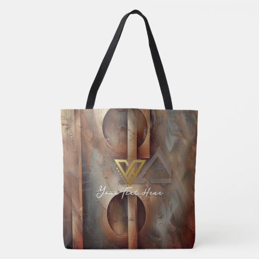 Tote Bag Personnalisé : Rustic Abstrait Fourre-tout (Devant)