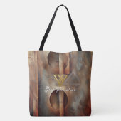 Tote Bag Personnalisé : Rustic Abstrait Fourre-tout (Dos)