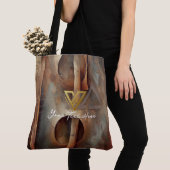 Tote Bag Personnalisé : Rustic Abstrait Fourre-tout (De près)