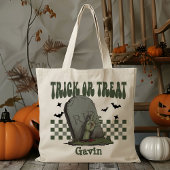 Tote Bag Personnalisé Scary Zombie Garçon Trick Ou Traiter 
