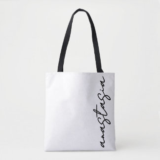 Tote Bag Personnalisé Simple Black and White Fourre-tout -