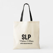 Tote Bag Personnalisé SLP Voix Langue Pathologiste Cadeau (Dos)