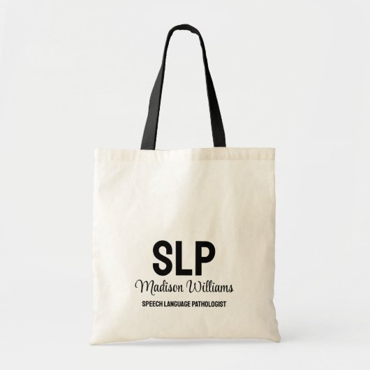 Tote Bag Personnalisé SLP Voix Langue Pathologiste Cadeau (Devant)