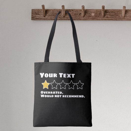 Tote Bag Personnalisé Surévalué Ne Recommanderait Pas
