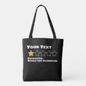Tote Bag Personnalisé Surévalué Ne Recommanderait Pas (Dos)