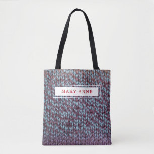 Tote Bag Personnalisé Tricot violet