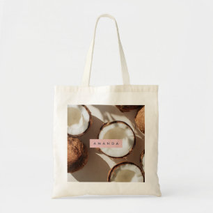 Tote Bag Personnalisé Tropical Coconut Aesthétique dans cha