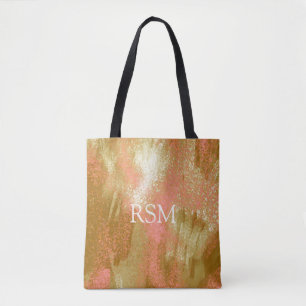 Tote Bag Personnalisé Unique Éclaboussé d'Or