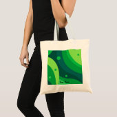 Tote Bag Personnalisé Vibrant Vert coloré Motif esthétique (Devant (produit))