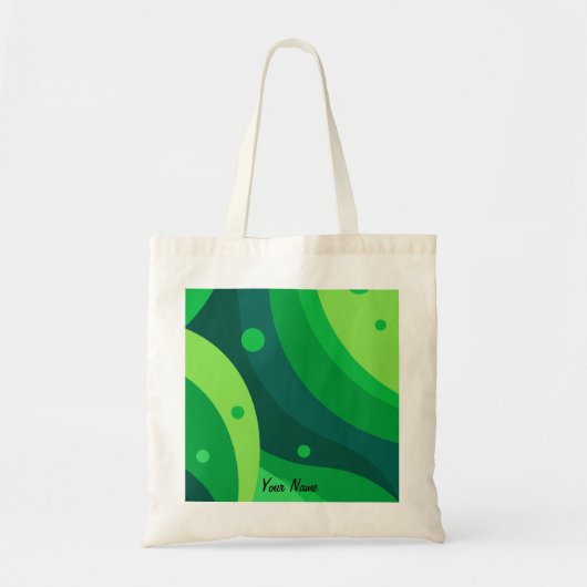 Tote Bag Personnalisé Vibrant Vert coloré Motif esthétique (Devant)