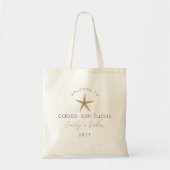 Tote Bag personnalisée BEACH mariage accueil étoile poisson (Devant)
