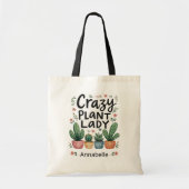 Tote Bag Personnalisée La Dame Plante folle (Devant)