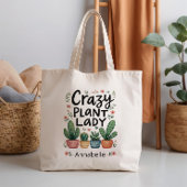 Tote Bag Personnalisée La Dame Plante folle