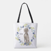 Tote Bag Personnaliser Aquarelle Weimaraner (Dos)