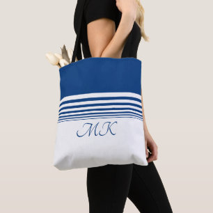 Tote Bag Personnaliser bleu et blanc