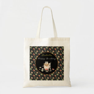 Tote Bag Personnaliser du raton laveur botanique Texte et c