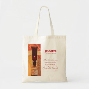 Tote Bag Personnaliser, Félicitations RCIA, catholique, rou