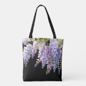 Tote Bag Personnaliser la glycine de l'aquarelle violette f (Dos)