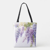 Tote Bag Personnaliser la glycine de l'aquarelle violette f (Dos)