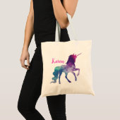 Tote Bag Personnaliser l'aquarelle violet bleu magique Unic (Devant (produit))
