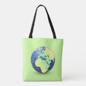 Tote Bag Personnaliser le Jour des terres bleu étincelant G (Dos)