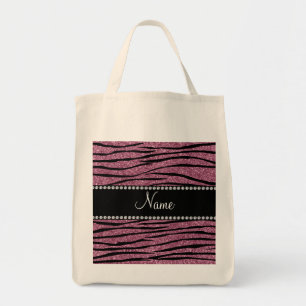 Tote Bag Personnaliser le nom misty parties scintillant ros