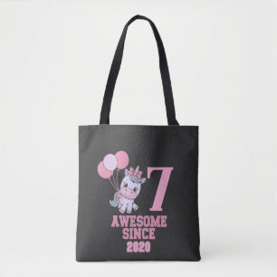Tote Bag Personnaliser Magique 7 ans Vieux Unicorn Annivers