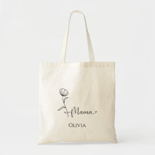 Tote Bag Personnaliser Minimaliste Fête des mères fleurs sa