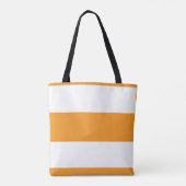 Tote Bag Personnaliser Orange Classique + Rayures Blanches (Dos)