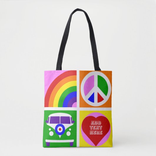Tote Bag Personnaliser Pop Art Camper Van Life (Devant)
